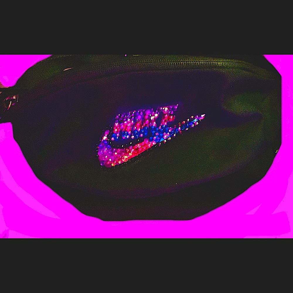 swarovski crystal embellished nike shoes and fannypac